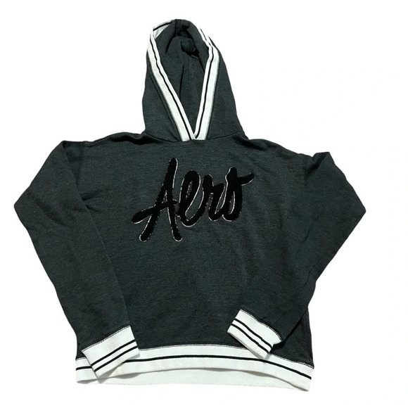 2000s Y2K Aeropostale cropped hoodie size XSmall oversized comfy collegiate - Picture 1 of 8